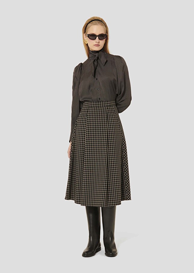 Joe black plaid skirt Black TARA JARMON