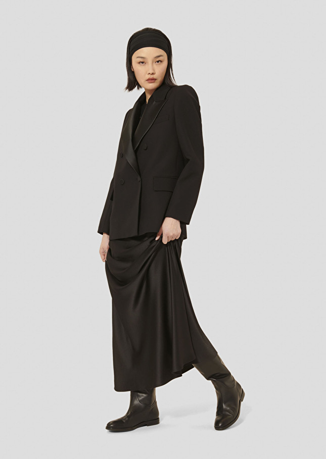 Jesta black fluid satin skirt Black TARA JARMON