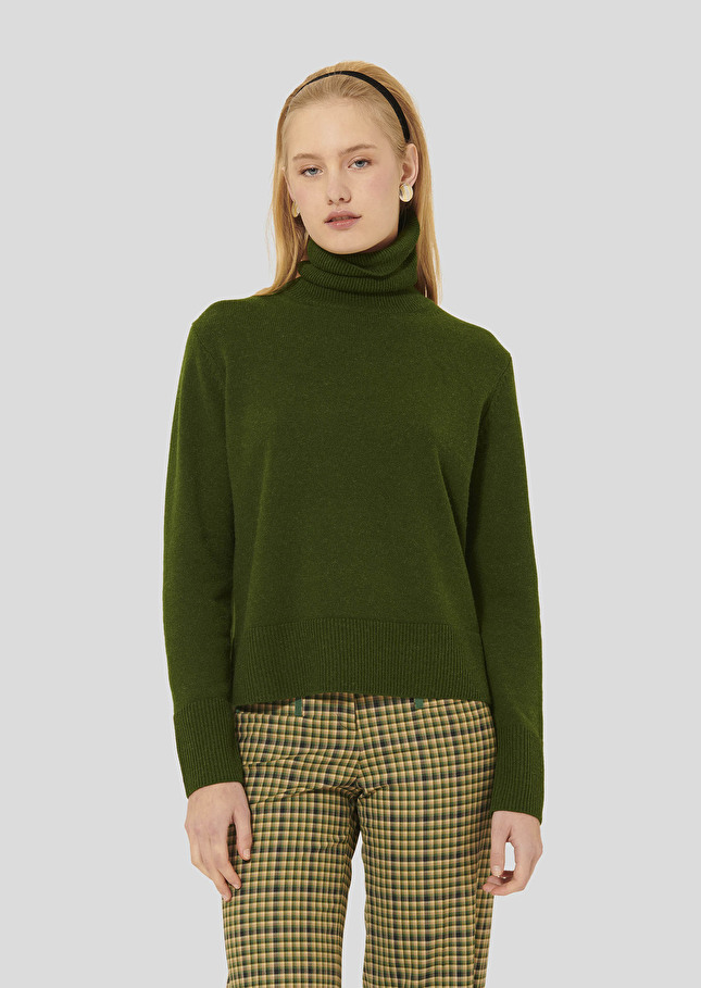 Palia green sweater in alpaca and merinos wool Green TARA JARMON