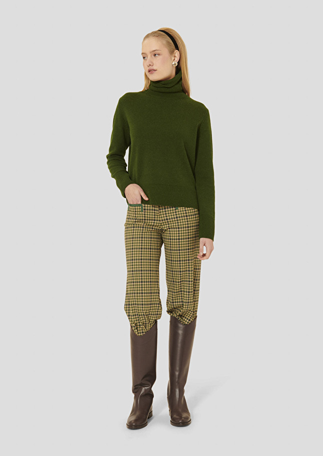 Palia green sweater in alpaca and merinos wool Green TARA JARMON