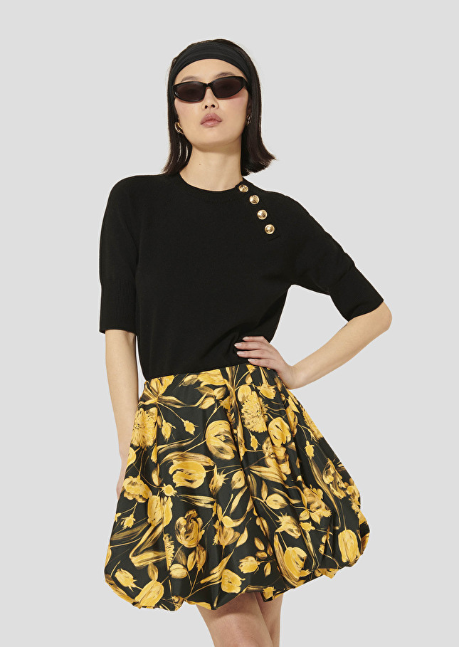 Pastelle ecru wool sweater Black TARA JARMON