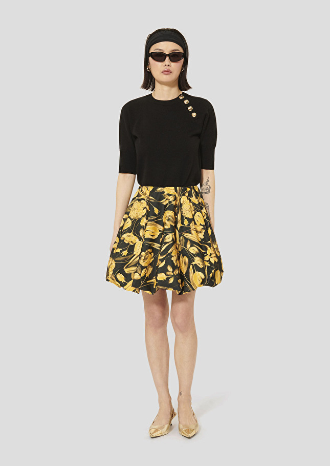 Pastelle ecru wool sweater Black TARA JARMON