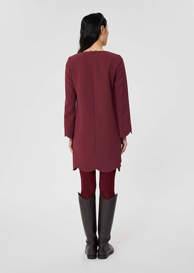Ruoda burgundy crepe dress Burgundy TARA JARMON
