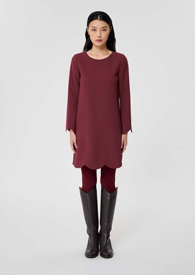 Ruoda burgundy crepe dress Burgundy TARA JARMON
