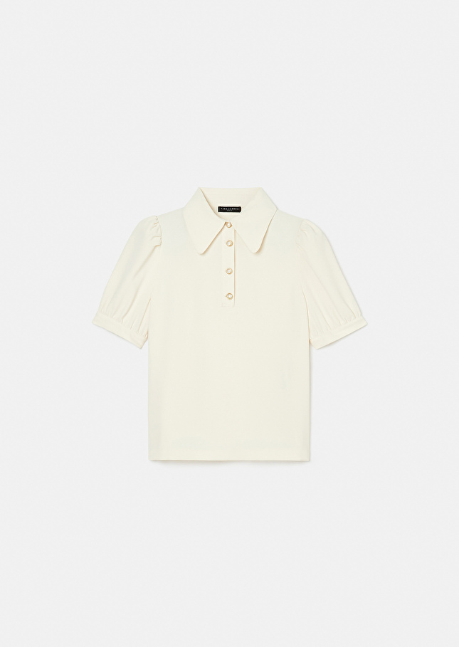 Tonino ecru crepe top Off-white TARA JARMON