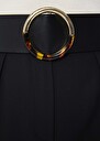 Lauren black smooth leather belt Black, Cactus, Craie TARA JARMON