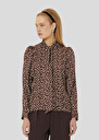 Candy brown with white polka dots shirt Cactus, Chocolate TARA JARMON