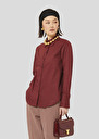 Clarisse burgundy poplin shirt Burgundy, Night, White TARA JARMON
