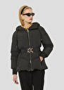 Dina matte black down jacket Black, Champagne TARA JARMON