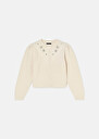 Gustave ecru cardigan in merino wool Cactus, Off-white TARA JARMON