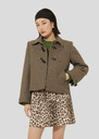 Manoel beige caban coat Nut brown TARA JARMON
