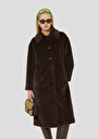 Melrand brown faux fur coat Chocolate TARA JARMON