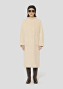Marta ecru faux fur coat Craie, Night TARA JARMON