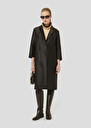Martin black satin coat Black TARA JARMON