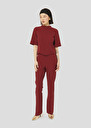 Peyton burgundy double canvas pants Burgundy, Charcoal, Off-white TARA JARMON