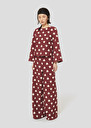 Positivo burgundy with white hearts pants Burgundy TARA JARMON