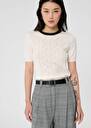 Pontaven ecru sweater in merinos wool Off-white TARA JARMON