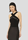 Prana black knit top Black, Off-white TARA JARMON