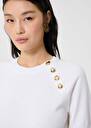 Pastelle ecru wool sweater Black, Gray grey, Off-white TARA JARMON
