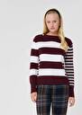 Poetesse burgundy stripped wool sweater Burgundy TARA JARMON