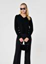 Promesse black wool sweater Black, Nut brown TARA JARMON