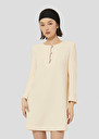 Rosario ecru crepe dress Black, Off-white TARA JARMON