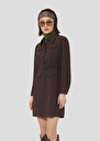 Roya brown crepe dress Chocolate TARA JARMON
