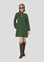 Ruoda green crepe dress Black, Burgundy, Green, Night TARA JARMON