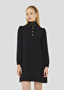 Rolfo black crepe dress Black, Green, Night, Nut brown, Off-white TARA JARMON