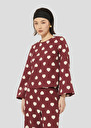 Thaissa burgundy with white hearts top Burgundy TARA JARMON