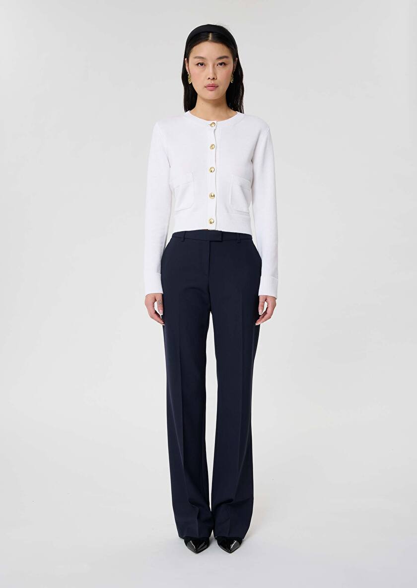 Gyslain ecru wool cardigan Off-white TARA JARMON