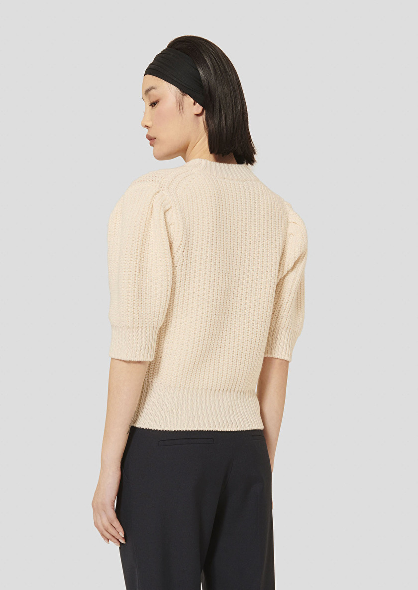 Psyche ecru sweater in merinos wool Off-white TARA JARMON