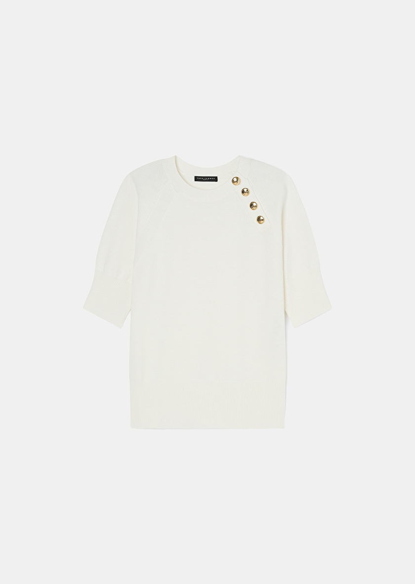 Pastelle ecru wool sweater Off-white TARA JARMON