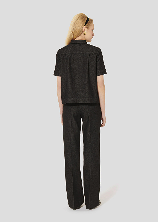 Camilia black denim shirt Charcoal TARA JARMON
