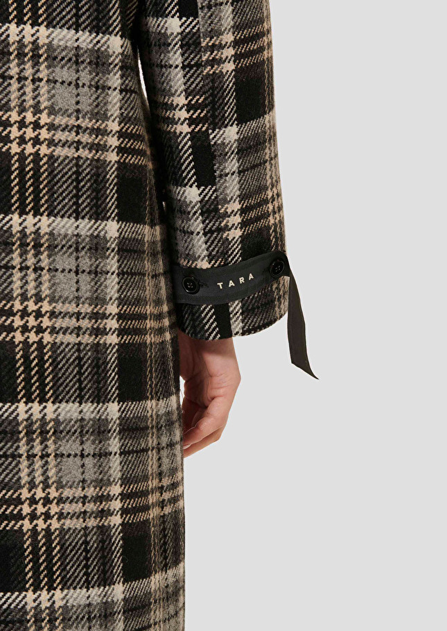 Marcel grey tartan coat Grey TARA JARMON