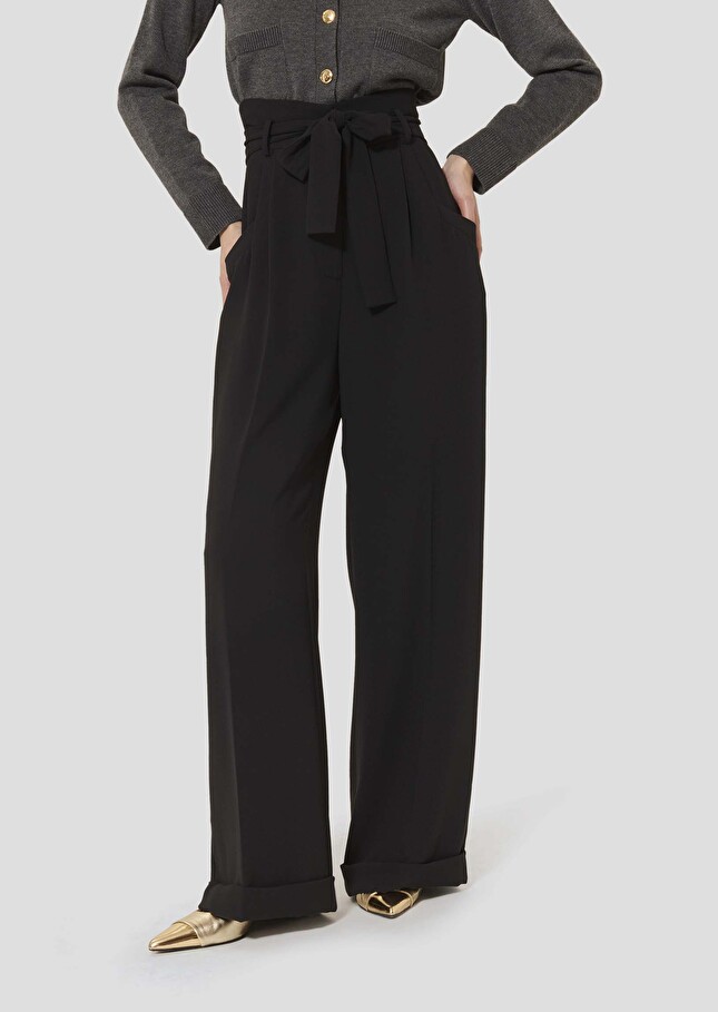 Pia black flanel pants Charcoal TARA JARMON