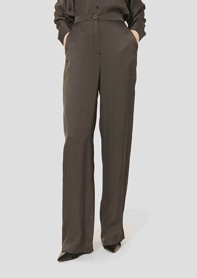 Porticcio black polka-dot pants Charcoal TARA JARMON