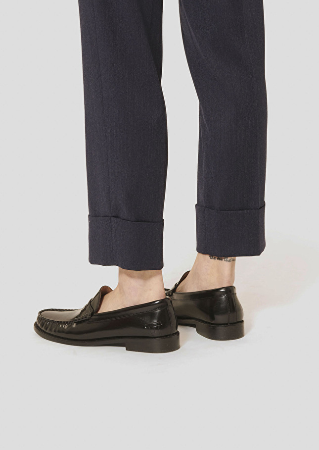 Philippa midnight blue flannel pants Night TARA JARMON