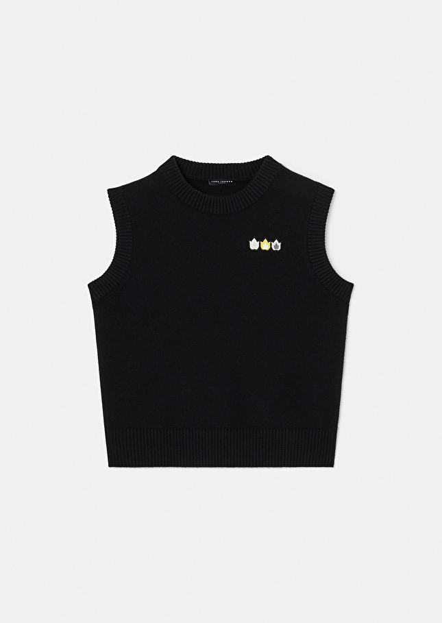 Pimprenelle black sweater in wool and cotton Charcoal TARA JARMON