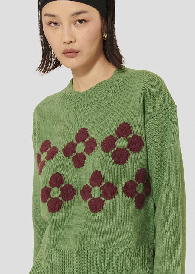 Phelycia green wool sweater Cactus TARA JARMON