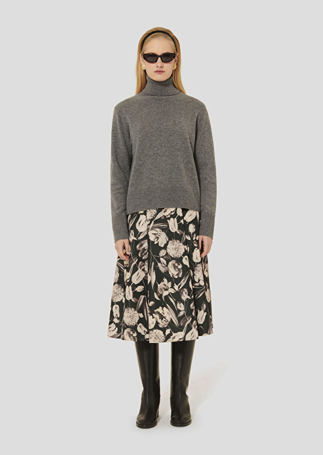 Palia grey sweater in alpaca and merinos wool Gray grey TARA JARMON