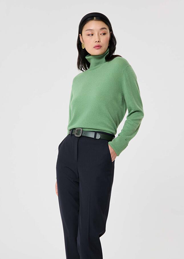 Palia green cashmere cardigan Almond TARA JARMON