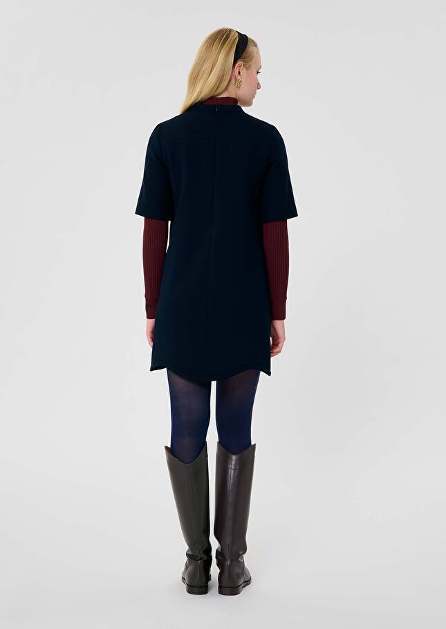 Rayme midnight blue double canvas dress Night TARA JARMON