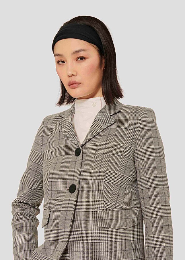 Valensola grey glen plaid jacket Charcoal TARA JARMON