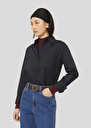 Clarisse midnight blue poplin shirt Night, White TARA JARMON