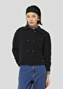Goldie midnight blue woll cardigan Night, Nut brown TARA JARMON