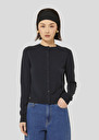 Ginno midnight blue extrafine merino wool cardigan Night TARA JARMON