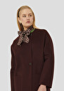 Mara burgundy double-faced wool coat Cactus, Fig TARA JARMON