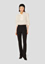 Peyton black double-canvas pants Burgundy, Charcoal, Off-white TARA JARMON