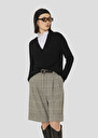 Prisca black sweater in alpaca and merinos wool Charcoal TARA JARMON